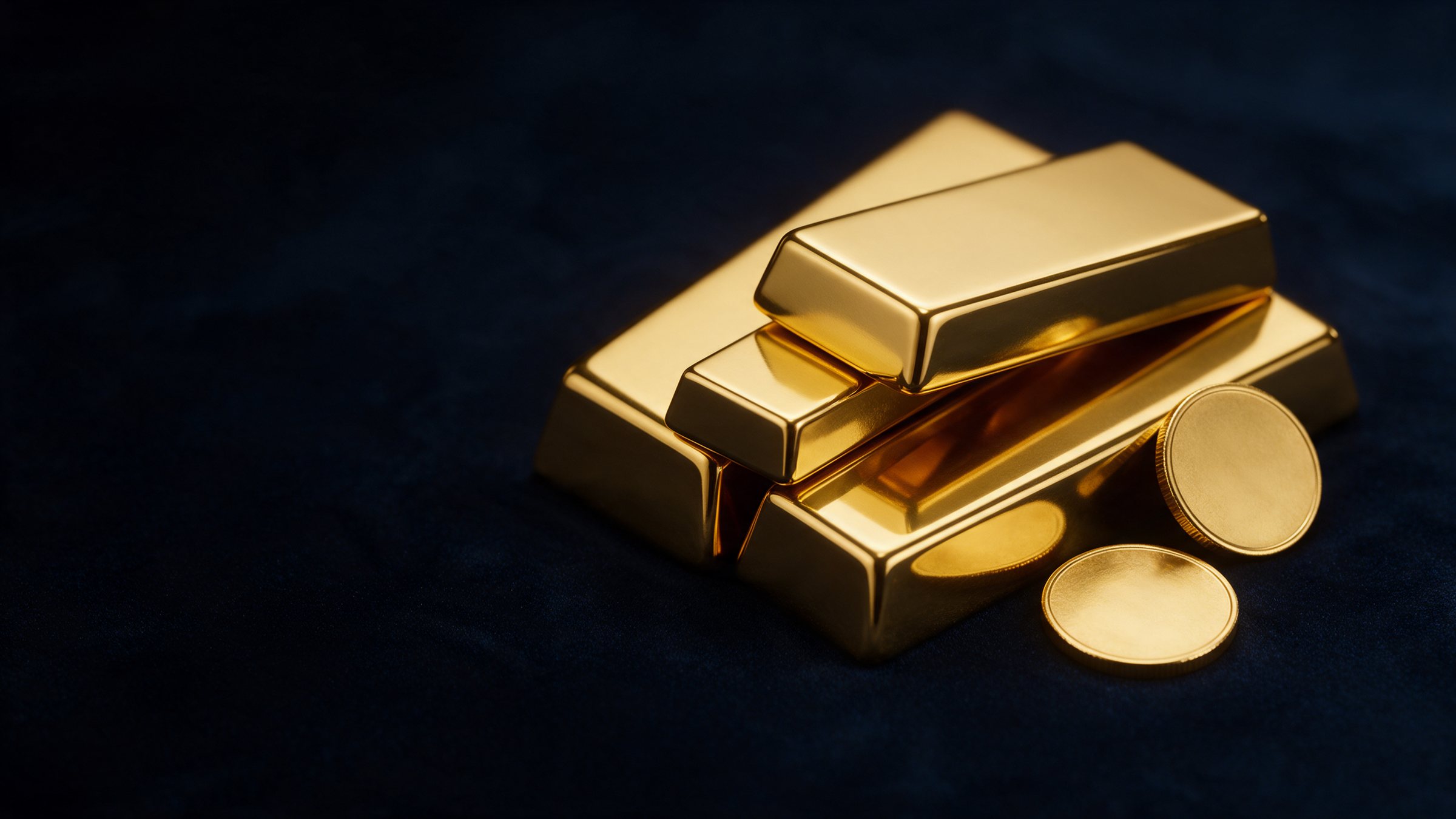 Gold bars and bullion coins
